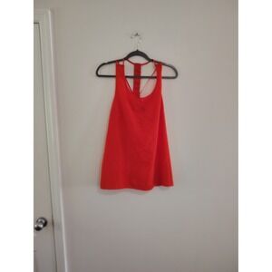 Allen B by Allen Schwartz Womens Red Orange Sequin T-Back Tank Top Blouse Large